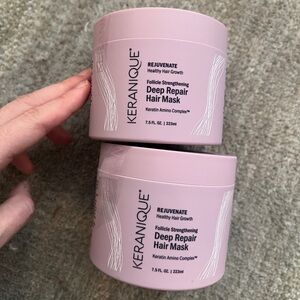 KERANIQUE Follicle Strengthening Deep Repair Hair Mask 7.5 floz / 223 ml X2